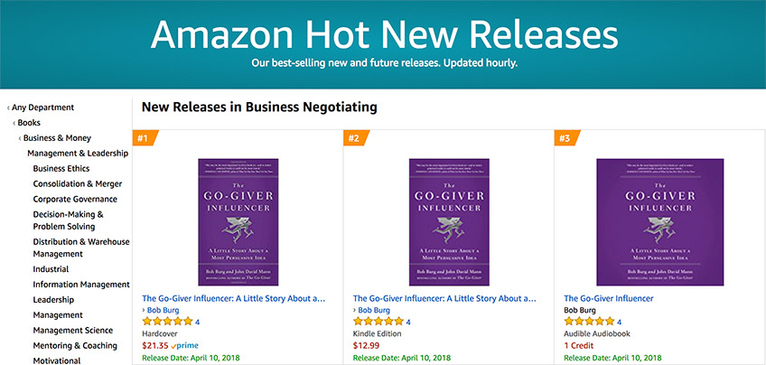 The Go-Giver Influencer - Hot New Release - Business Negotiating