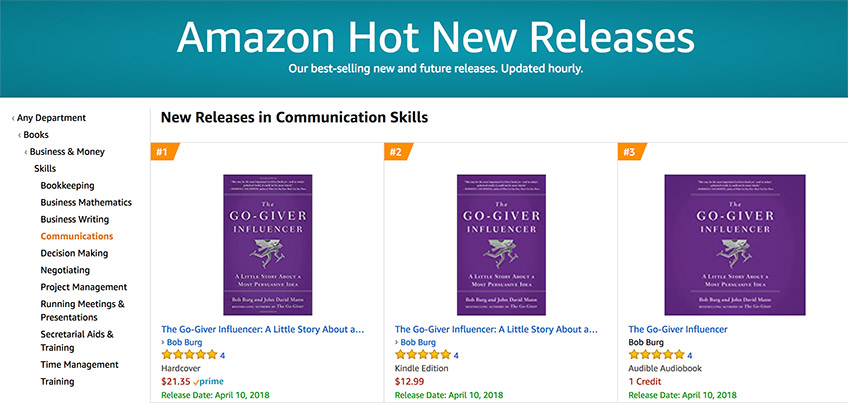 The Go-Giver Influencer Hot New Release - Communication Skills